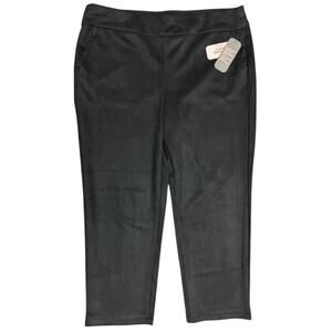 Allison Daley Pants Women 20WS Gray Brushed Corduroy No Gap Slimming Waistband